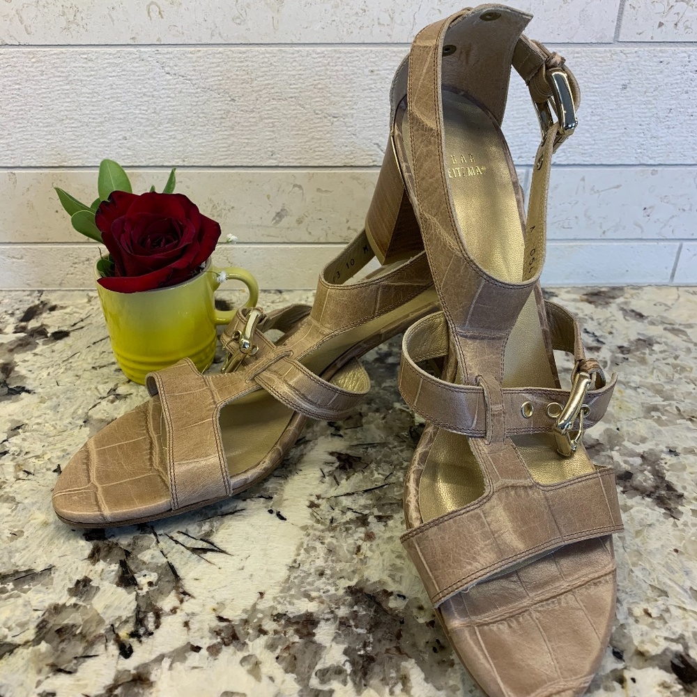 Stuart Weitzman Rimactivity Croco Sandal
